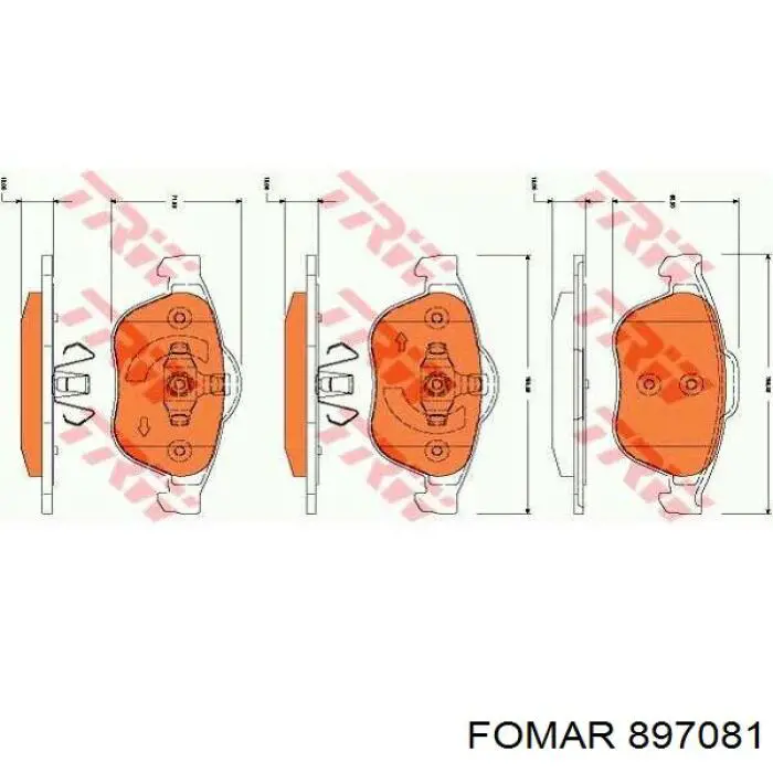 Купити 897081 Fomar Roulunds Колодки гальмівні передні, дискові