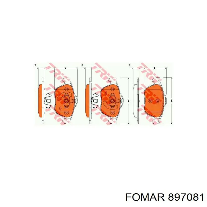 897081 Fomar Roulunds Передні гальмівні колодки