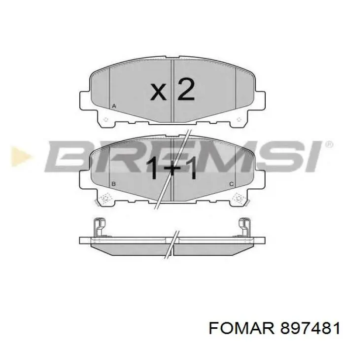 Передні тормозні колодки 2551158400 R1 Concepts
