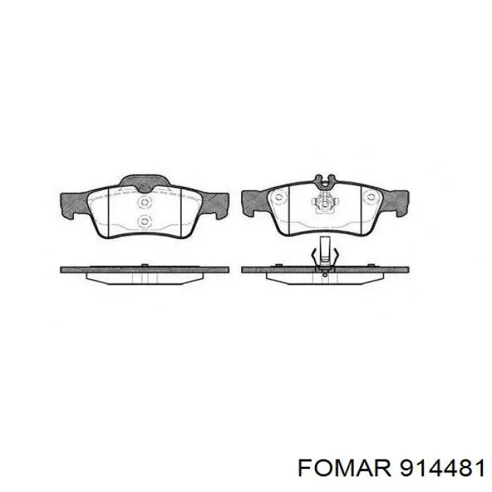 Купити 914481 Fomar Roulunds Задні колодки