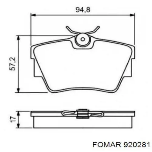 920281 Fomar Roulunds Колодки гальмівні задні, дискові