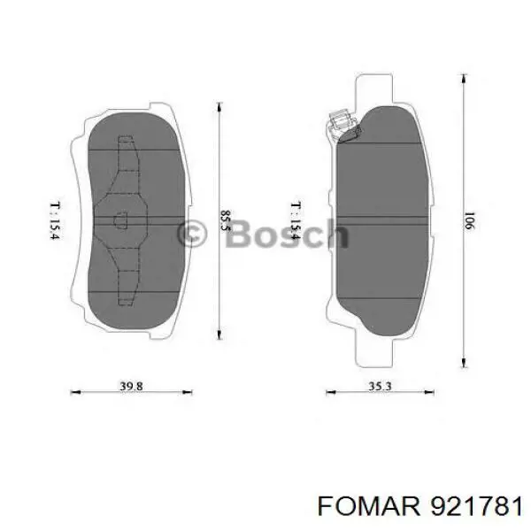 1454476 Ford Колодки гальмівні задні, дискові