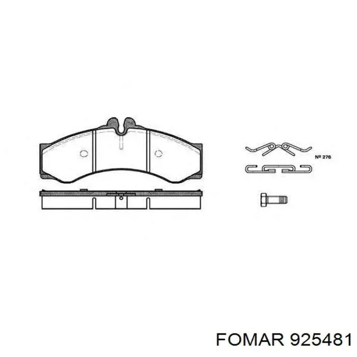 Гальмівні колодки Fomar Roulunds 925481 ціна, від 53.99 USD