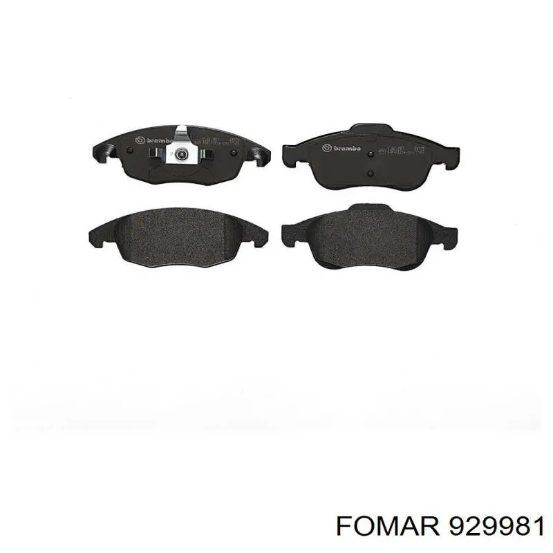 929981 Fomar Roulunds Передні гальмівні колодки