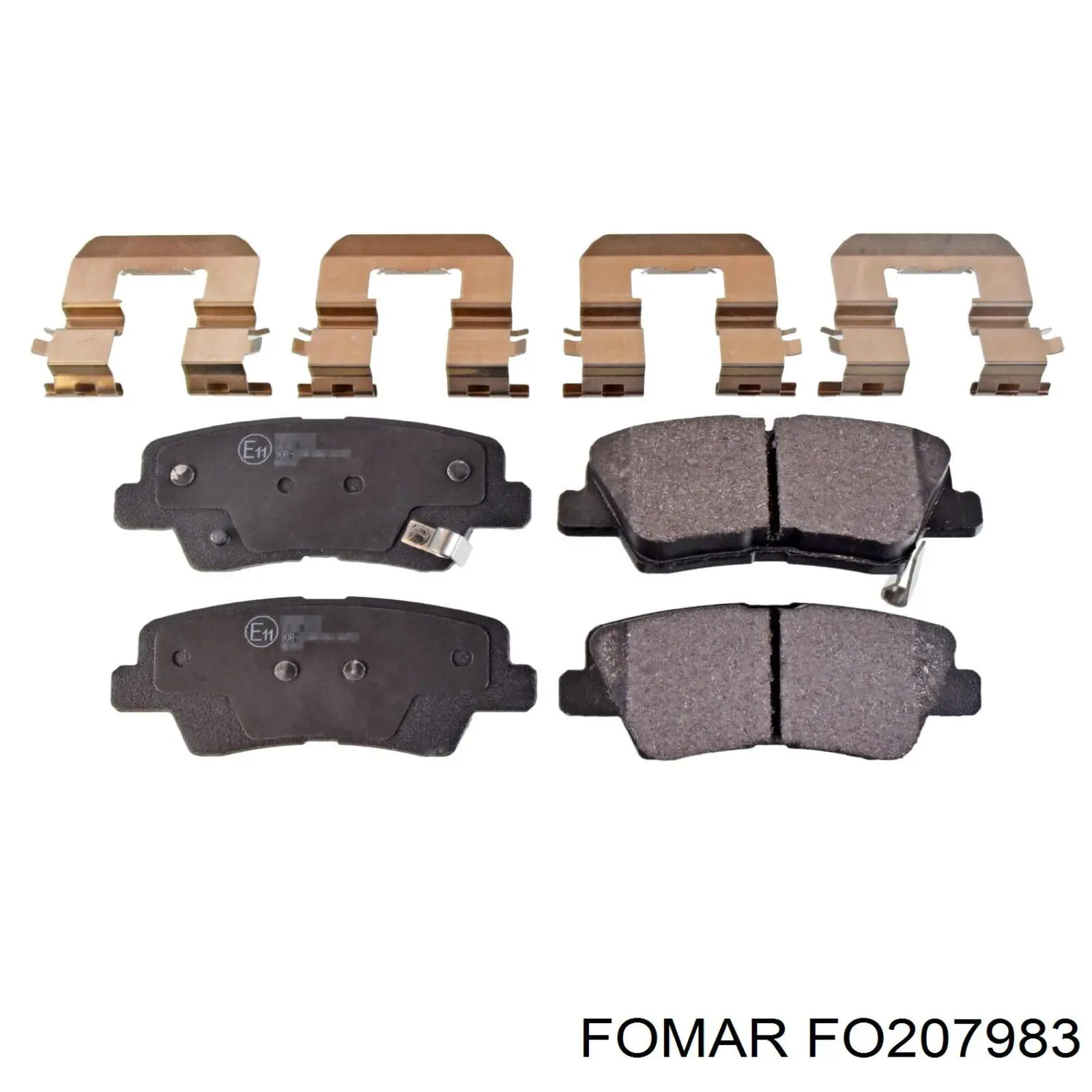 FO207983 Fomar Roulunds Задние колодки (AKEBONO, Электрический ручной тормоз)