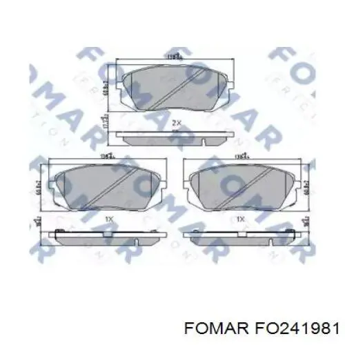FO241981 Fomar Roulunds Передні гальмівні колодки