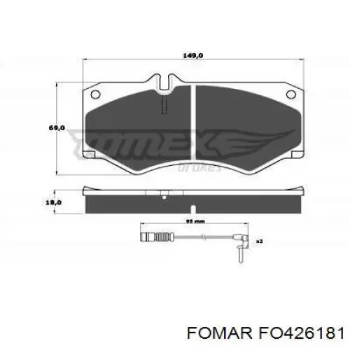 Гальмівні колодки Tomex TX1020 ціна, від 18.58 USD