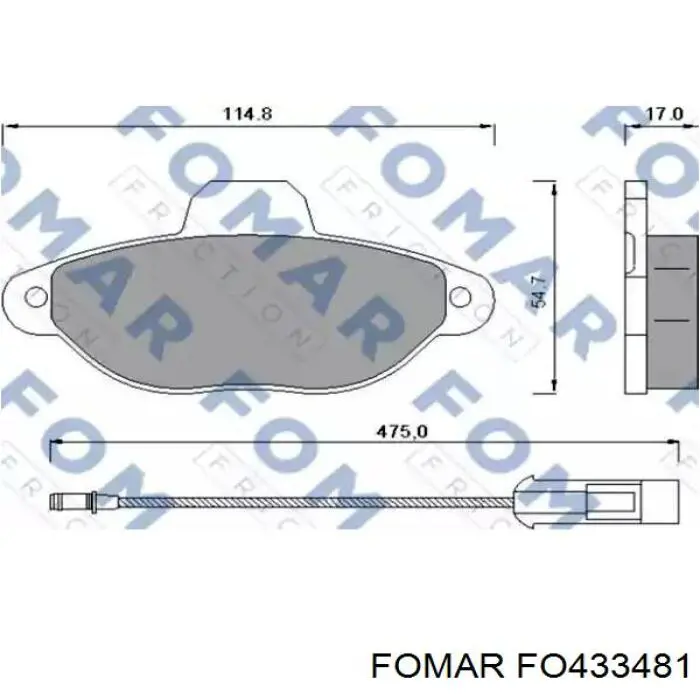 Гальмівні колодки Fomar Roulunds FO433481 ціна, від 11.81 USD