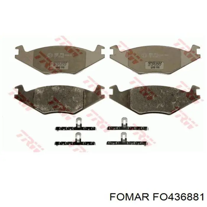 Гальмівні колодки Fomar Roulunds FO436881 ціна, від 12.29 USD
