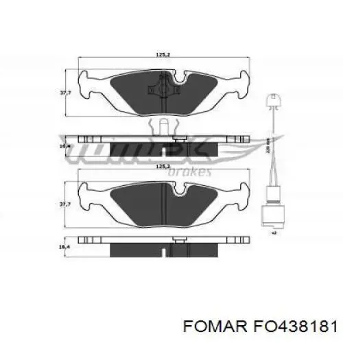 Задні гальмівні колодки Daco 321509 ціна, від 12.66 USD