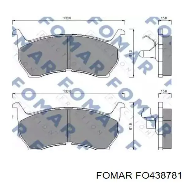 Гальмівні колодки Fomar Roulunds FO438781 ціна, від 19.03 USD