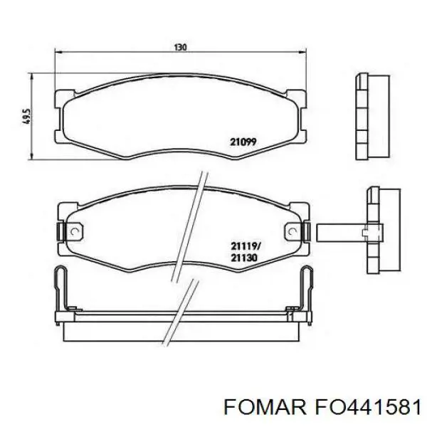 Гальмівні колодки Dafmi D415E ціна, від 13.30 USD
