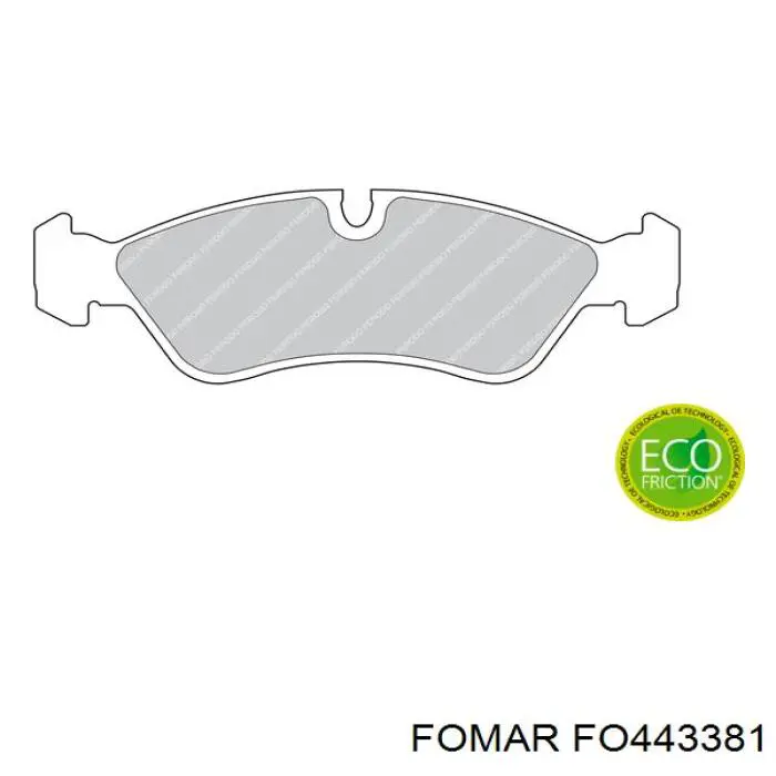 Передні тормозні колодки FO443381 Fomar Roulunds
