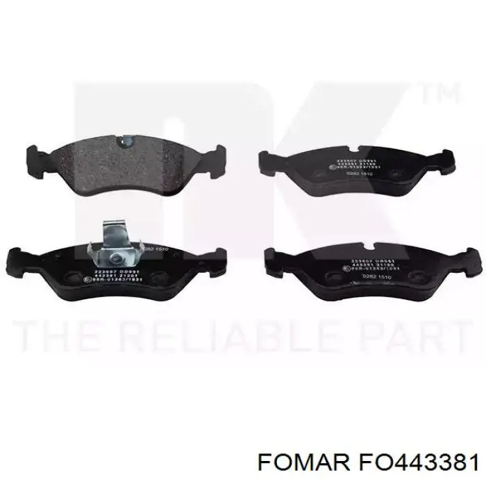 FO443381 Fomar Roulunds Передні гальмівні колодки