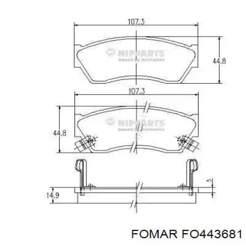 Гальмівні колодки Fomar Roulunds FO443681 ціна, від 13.62 USD
