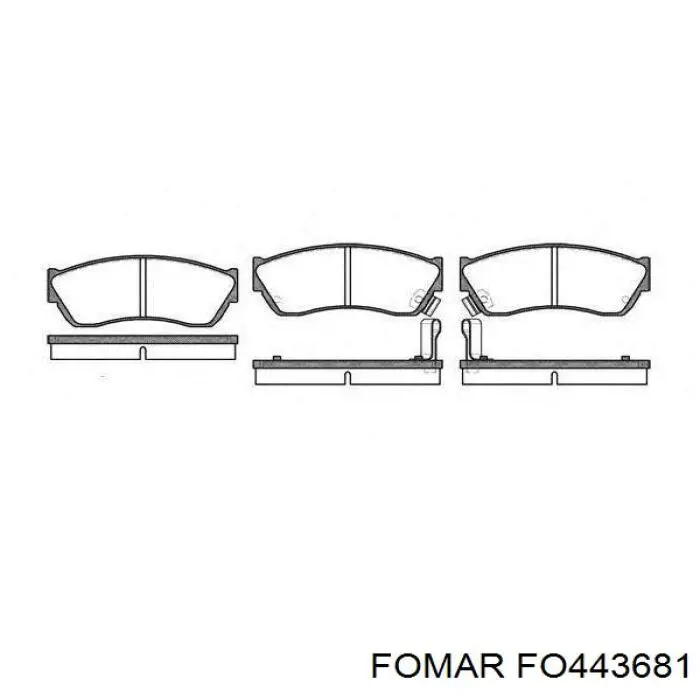 Передні тормозні колодки FO443681 Fomar Roulunds