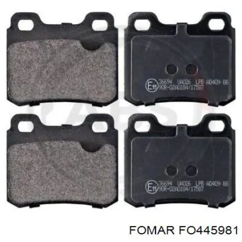 Задні дискові колодки Fomar Roulunds FO445981