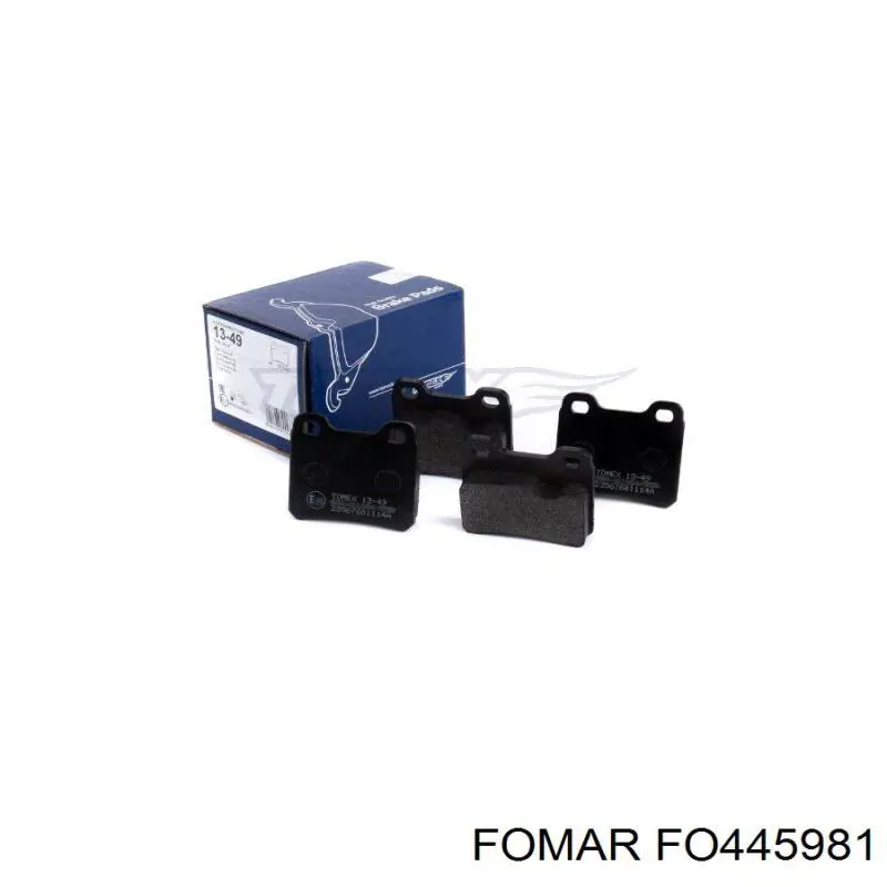 Задні гальмівні колодки FO445981 Fomar Roulunds