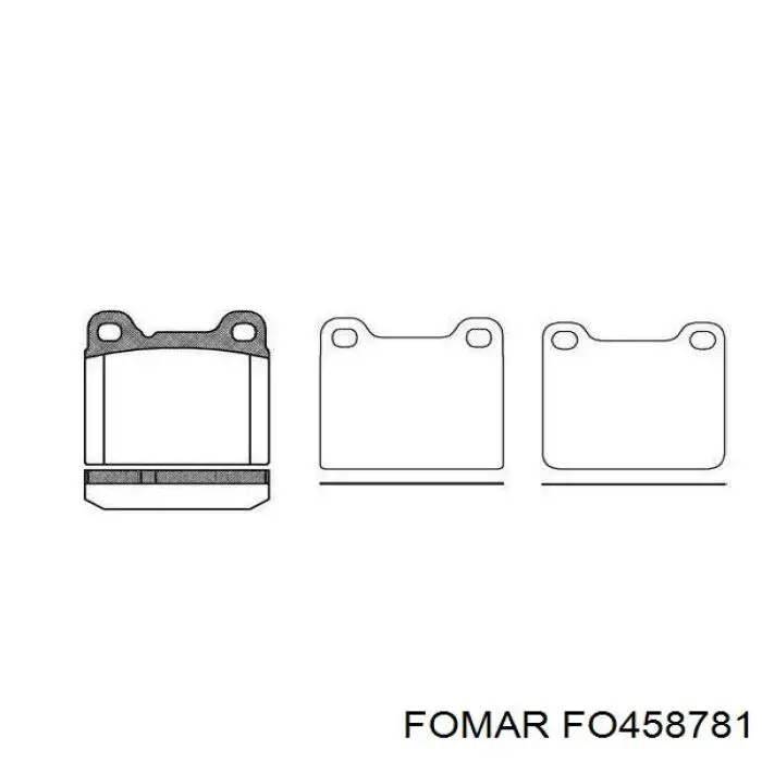 Задні гальмівні колодки FO458781 Fomar Roulunds