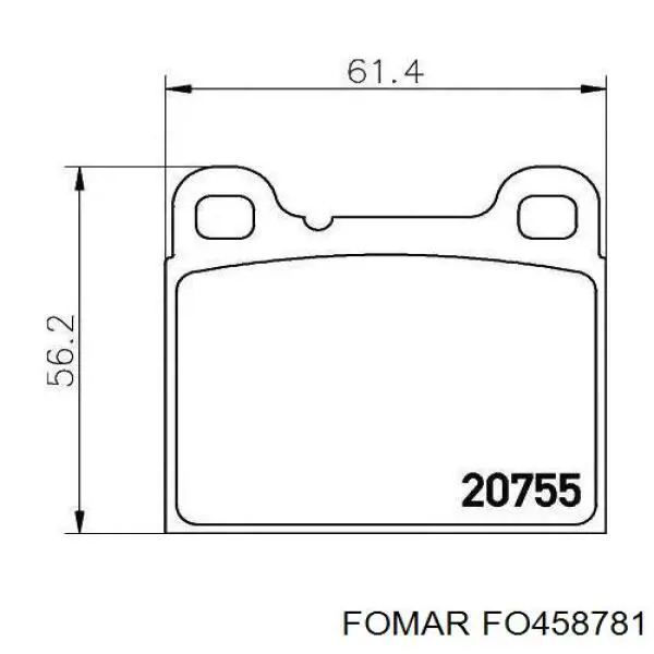 Задні дискові колодки Fomar Roulunds FO458781