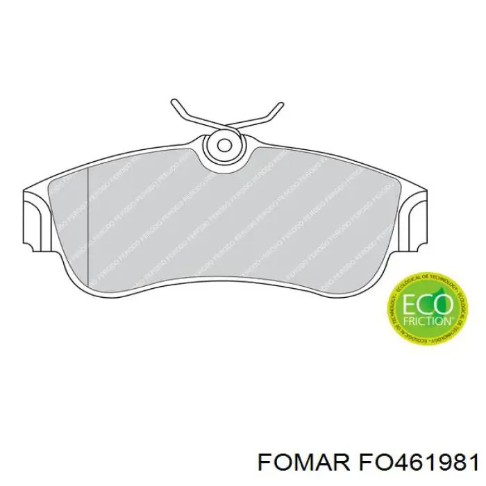 Гальмівні колодки Fomar Roulunds FO461981 ціна, від 15.20 USD