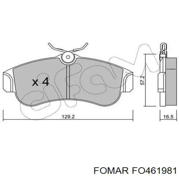 Купити FO461981 Fomar Roulunds Колодки гальмівні передні, дискові