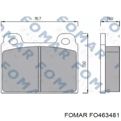 Купити FO463481 Fomar Roulunds Колодки гальмівні передні, дискові
