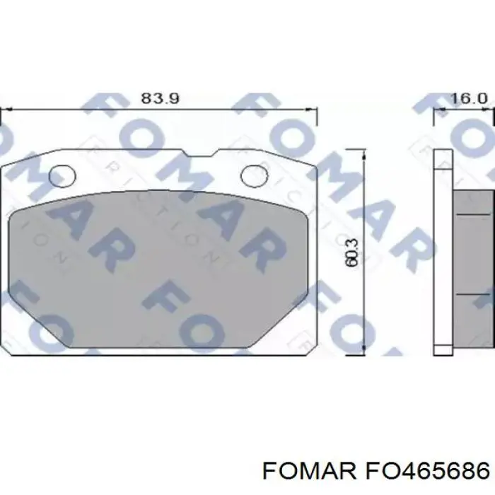 D656SM Dafmi Передні гальмівні колодки