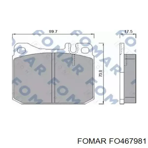 FO467981 Fomar Roulunds колодки гальмівні передні, дискові