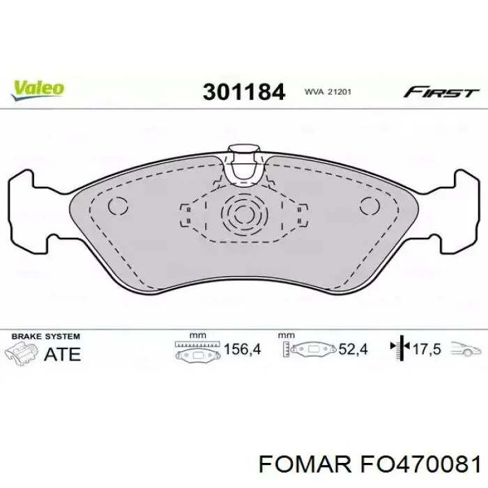 Гальмівні колодки Fomar Roulunds FO470081 ціна, від 13.08 USD