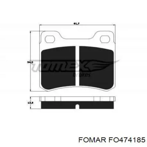 Задні дискові колодки Fomar Roulunds FO474185