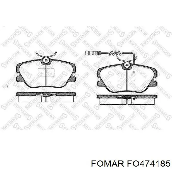 FO474185 Fomar Roulunds Колодки гальмівні задні, дискові