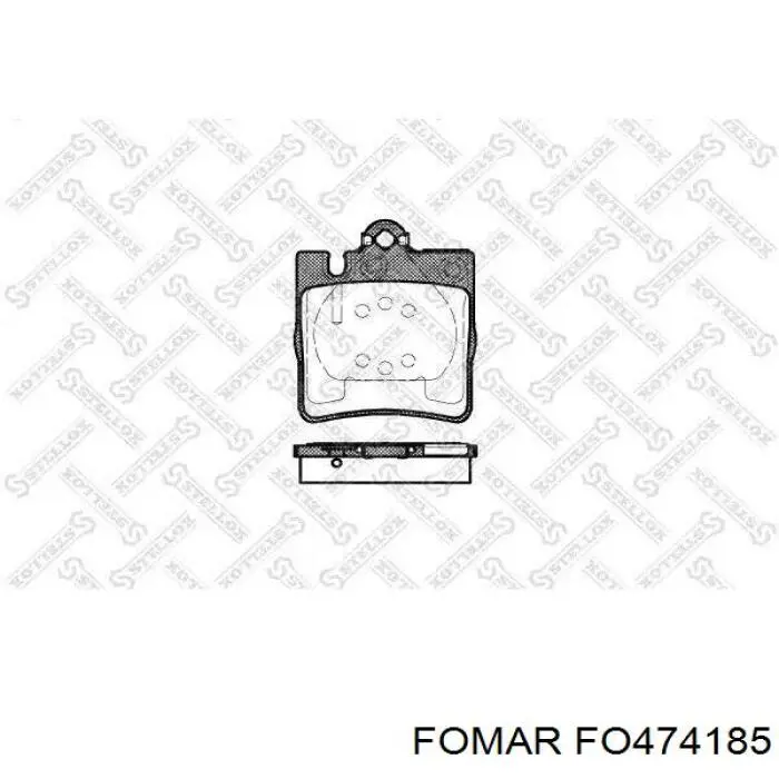 Задні гальмівні колодки Fomar Roulunds FO474185 ціна, від 9.68 USD