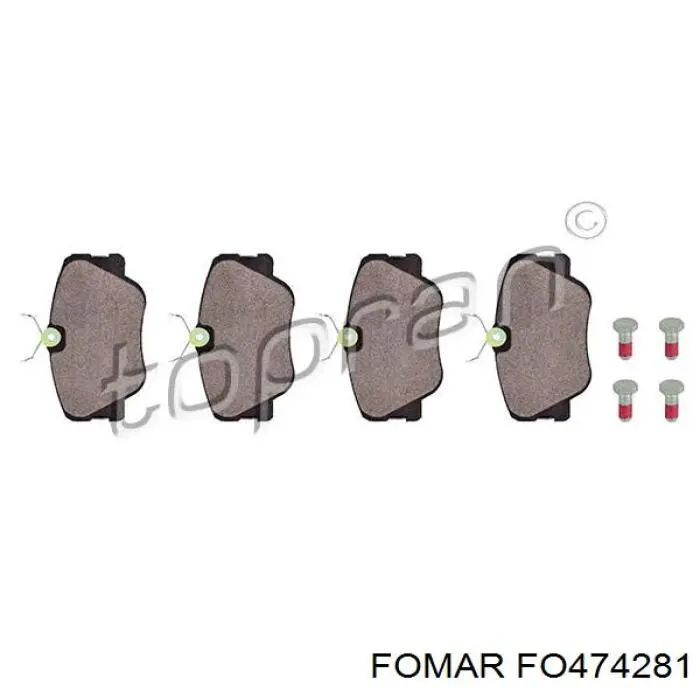 Колодки гальмівні передні, дискові FO474281 Fomar Roulunds