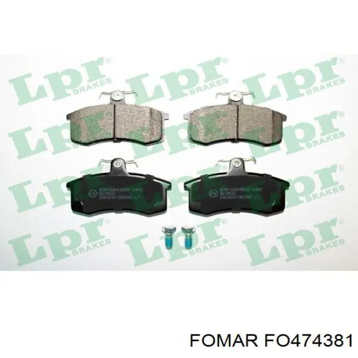 Гальмівні колодки Fomar Roulunds FO474381 ціна, від 10.33 USD