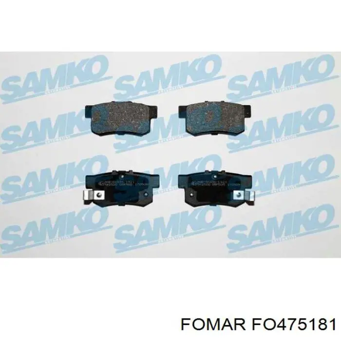 Задні гальмівні колодки Fomar Roulunds FO475181 ціна, від 14.78 USD