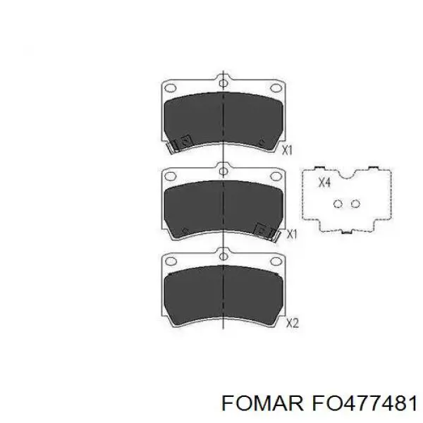 Гальмівні колодки Fomar Roulunds FO477481 ціна, від 12.56 USD