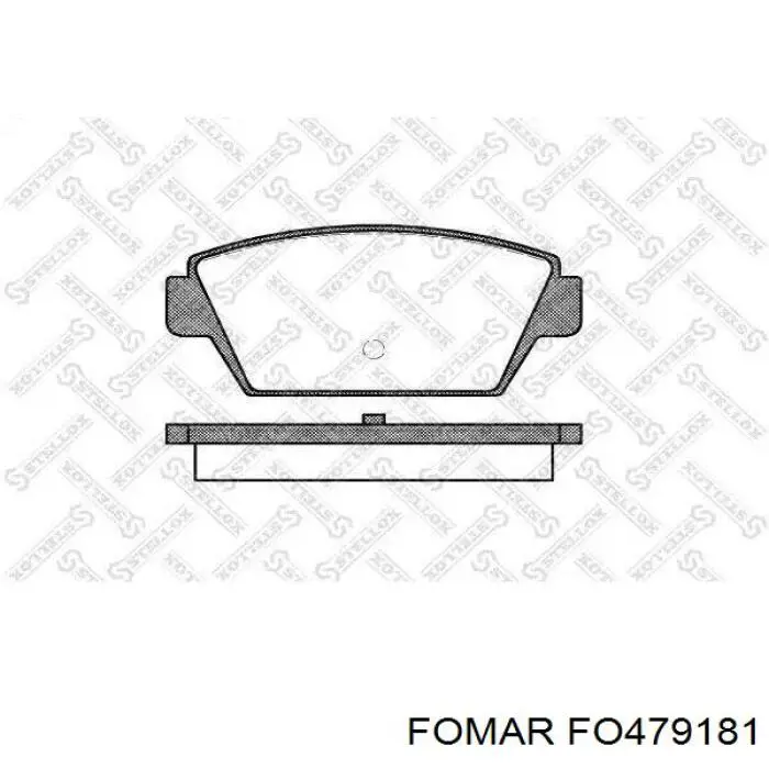 Передні тормозні колодки MB858660 Mitsubishi