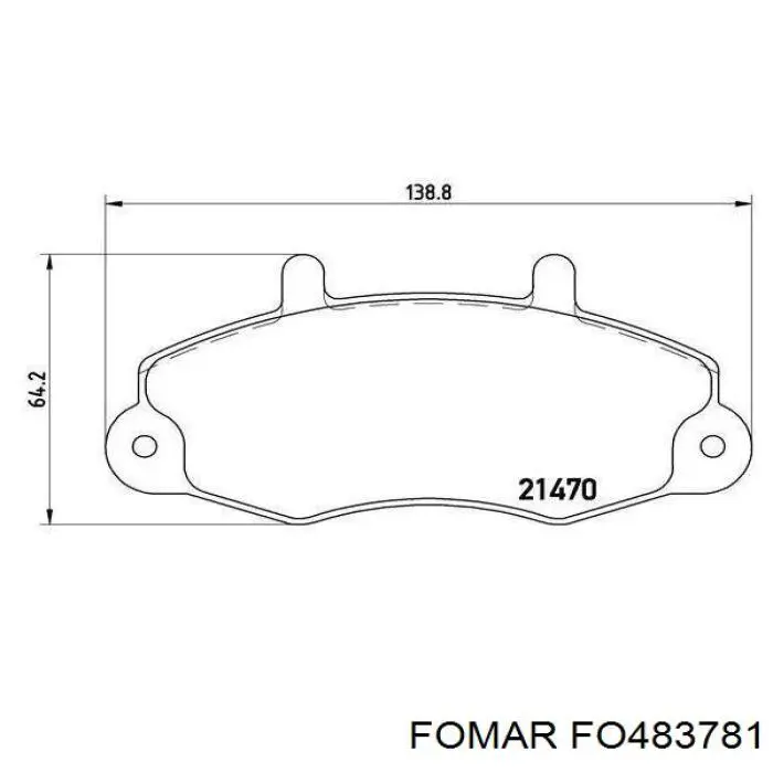 AS470 AST Передні гальмівні колодки