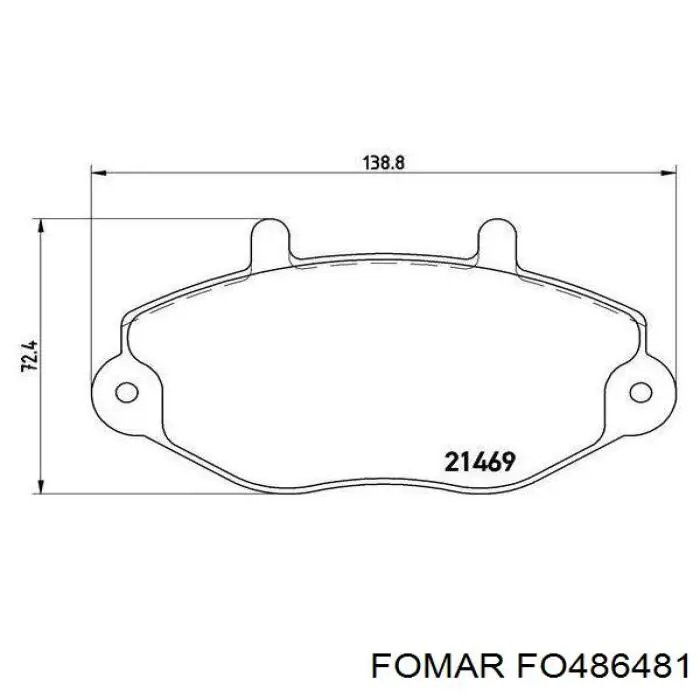 FO486481 Fomar Roulunds колодки гальмівні передні, дискові