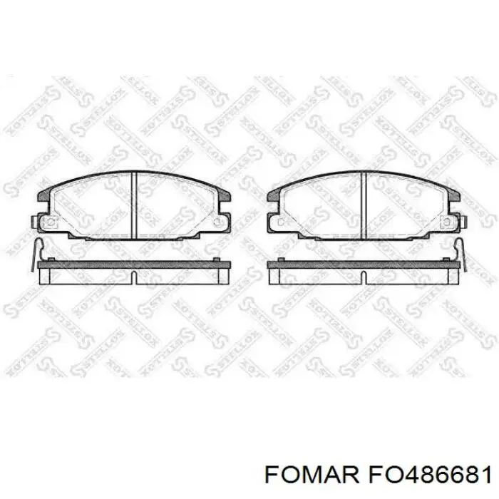 Гальмівні колодки Fomar Roulunds FO486681 ціна, від 18.64 USD