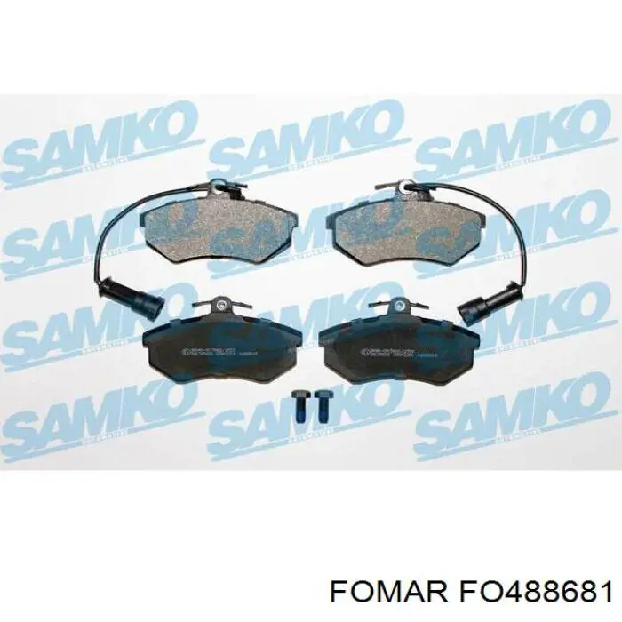 FO488681 Fomar Roulunds колодки гальмівні передні, дискові