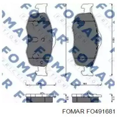 Колодки гальмівні передні, дискові FO491681 Fomar Roulunds