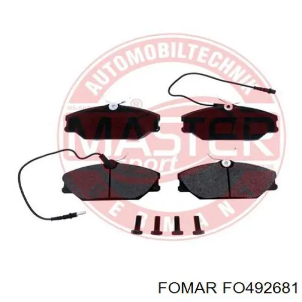 Передні тормозні колодки FO492681 Fomar Roulunds