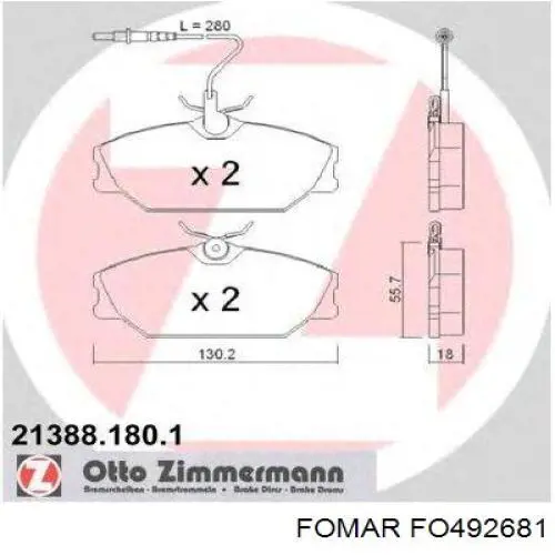 Тормозні колодки Fomar Roulunds FO492681