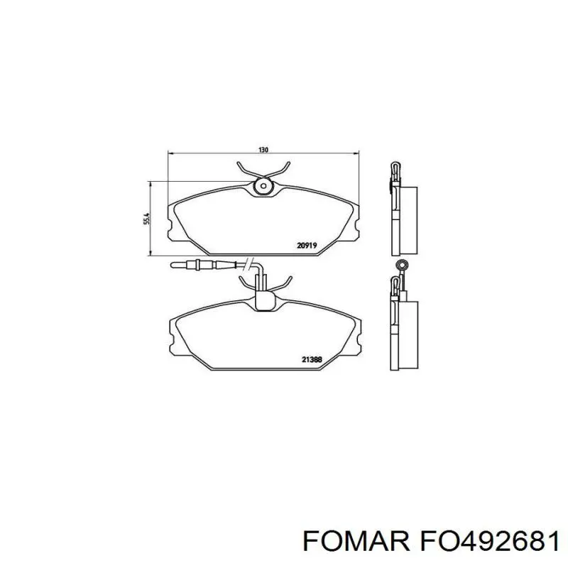 Купити FO492681 Fomar Roulunds Колодки гальмівні передні, дискові