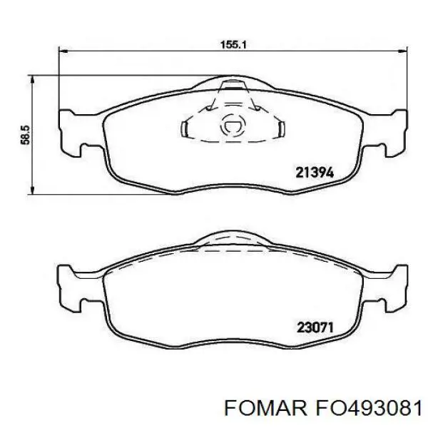 Гальмівні колодки Fomar Roulunds FO493081 ціна, від 19.85 USD