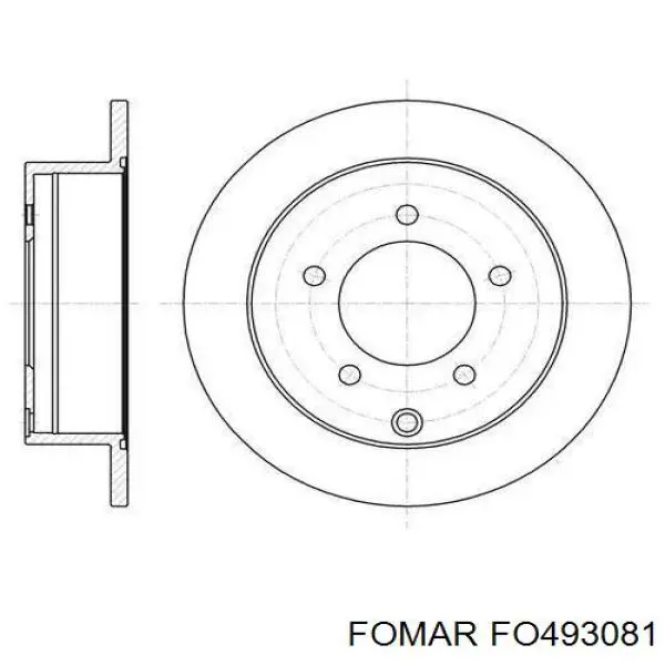 Купити FO493081 Fomar Roulunds Колодки гальмівні передні, дискові