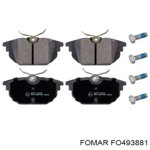 Задні гальмівні колодки FO493881 Fomar Roulunds