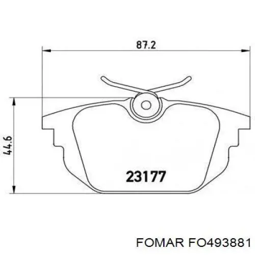 Задні дискові колодки Fomar Roulunds FO493881
